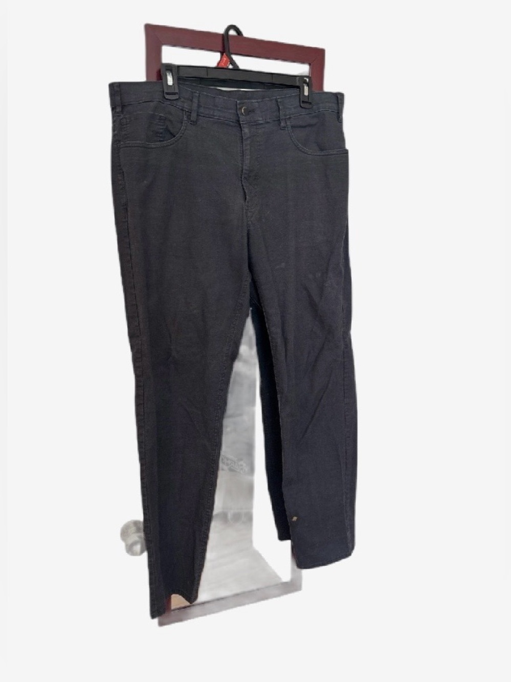 Black Straight-Leg Pants
